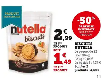 U Express NUTELLA Biscuits offre
