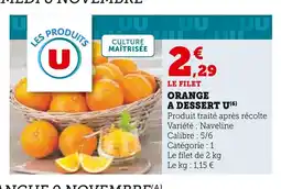 U Express U Orange à dessert offre