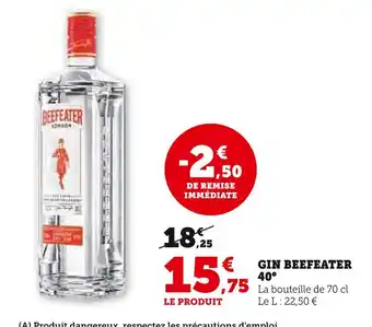 U Express Gin beefeater 40° offre