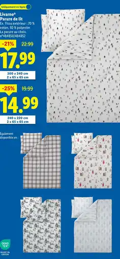 Lidl Livarno Parure de lit offre
