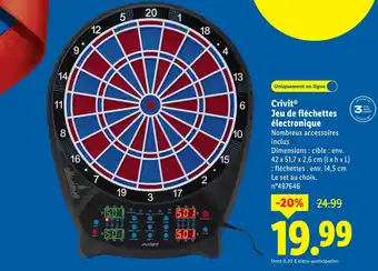 Lidl CRIVIT Jeu de fléchettes électronique offre
