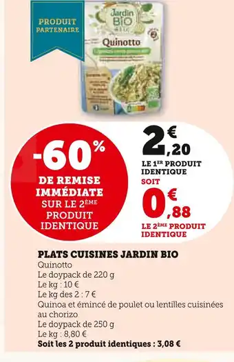 U Express JARDIN BIO Plats cuisines offre