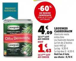 U Express CASSEGRAIN Haricots verts extra fins offre