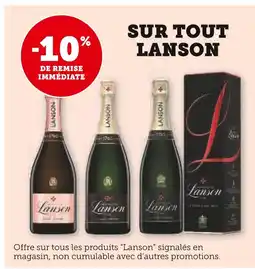 U Express Lanson -10% de remise immédiate sur tout Lanson offre
