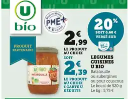 U Express U Bio Légumes cuisinés offre