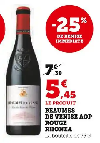 U Express RHONEA Beaumes de venise AOP rouge offre