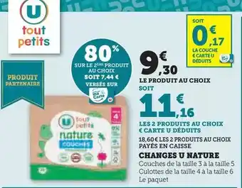 Super U U nature - changes offre