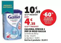 Super U Gallia - calisma junior 4 des 18 mois offre