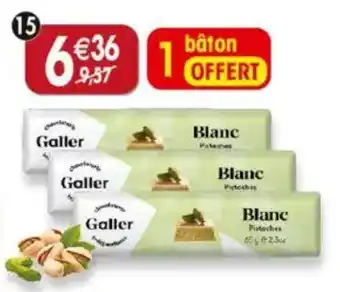 Maximo Lot de 2 bâtons de chocolat belge blanc pistaches offre