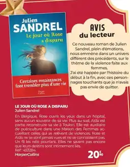 Auchan Le jour où rose a disparu offre