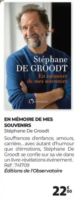 Auchan En mémoire de mes souvenirs offre