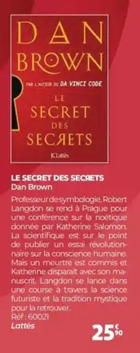 Auchan DAN BROWN Le secret des secяets offre