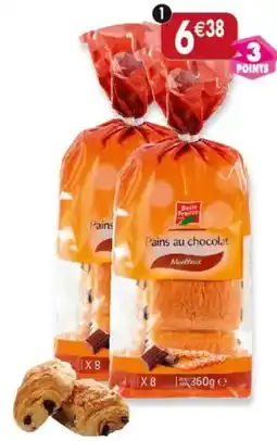 Maximo Lot de 2 x 8 pains au chocolat moelleux sachet individuel offre