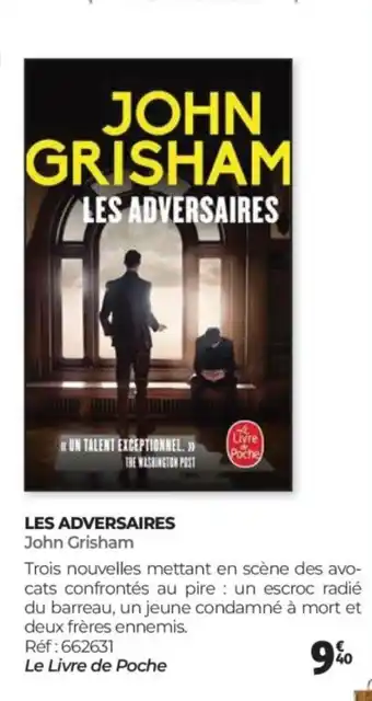 Auchan JOHN GRISHAM Les adversaires offre
