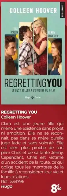 Auchan COLLEEN HOOVER Regretting you colleen hoover offre