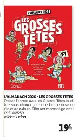 Auchan L'almanach 2026 - les grosses têtes offre