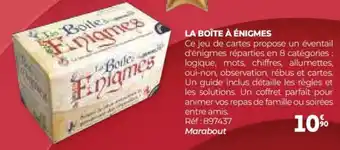 Auchan La boîte à énigmes offre