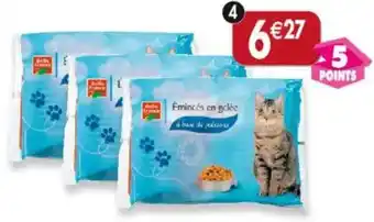 Maximo Lot de 3 x 4 pochons d'émincés en gelée pour chat offre