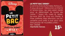 Auchan DISNEY Le petit bac offre