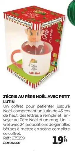 Auchan J'écris au père noël avec petit lutin offre