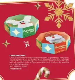 Auchan Christmas pins offre