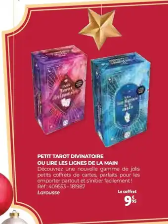 Auchan Petit tarot divinatoire ou lire les lignes de la main offre
