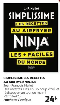 Auchan Simplissime les recettes au airfryer ninja offre