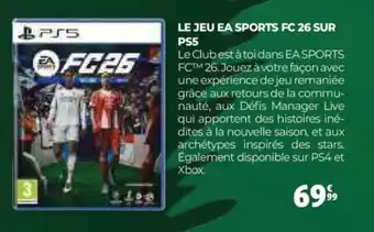 Auchan Le jeu ea sports fc 26 sur ps5 offre