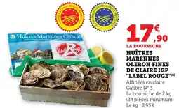 Bi1 Huîtres marennes oleron fines de claire igp label rouge offre