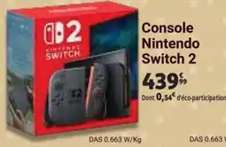 Auchan Console Nintendo Switch 2 43999 offre