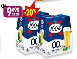 Maximo Lot de 2 packs de 6 bouteilles de 1664 blonde -0,0° bière sans alcool offre