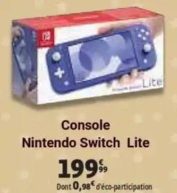 Auchan Console Nintendo Switch Lite offre