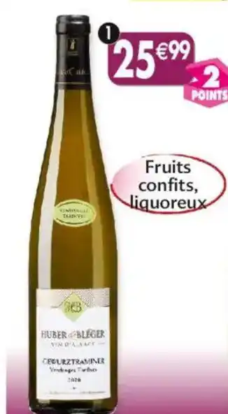 Maximo Gewurztraminer vendanges tardives 2020 huber & bléger offre