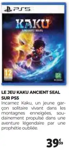 Auchan PS5 Le jeu kaku ancient seal sur offre