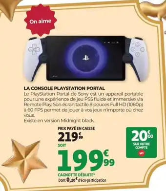 Auchan La console playstation portal offre