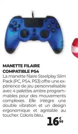 Auchan Manette filaire compatible ps4 offre
