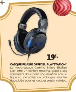 Auchan Casque filaire officiel playstation offre
