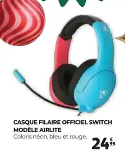 Auchan Casque filaire officiel switch modèle airlite offre