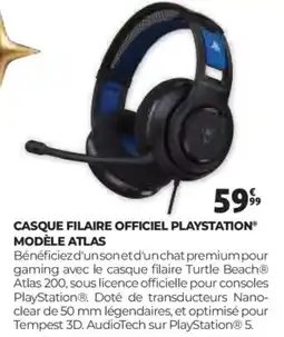 Auchan Casque filaire officiel playstation® modèle atlas offre
