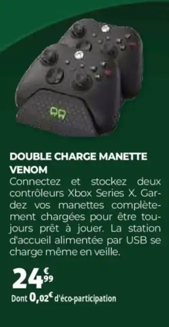 Auchan Double charge manette venom offre