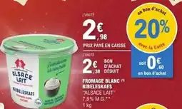E.Leclerc Alsace lait - fromage blanc bibeleskaes offre