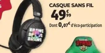 Auchan Casque sans fil offre