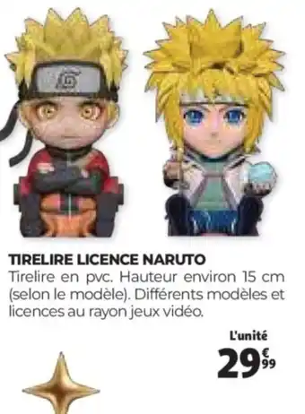 Auchan Tirelire licence naruto offre