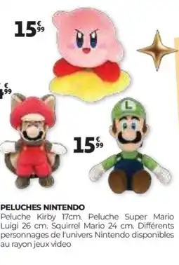 Auchan Peluches nintendo offre