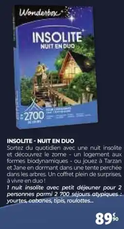 Auchan WONDERBOX Insolite - nuit en duo offre