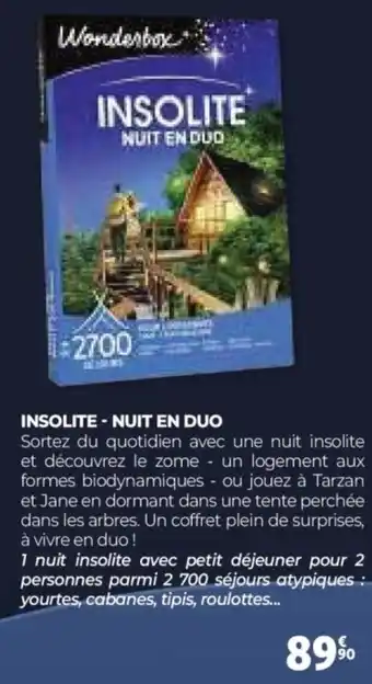 Auchan WONDERBOX Insolite - nuit en duo offre