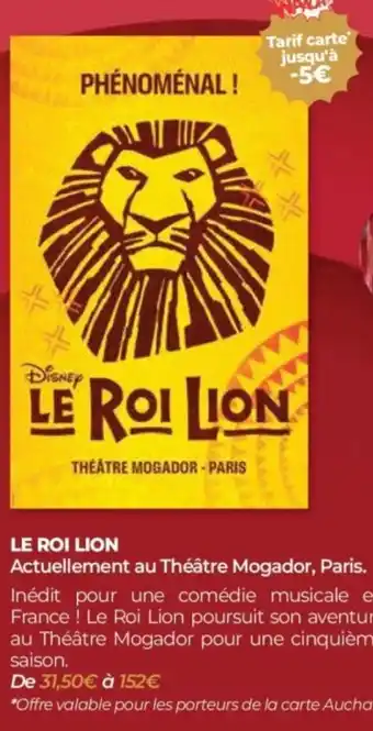 Auchan Le roi lion offre