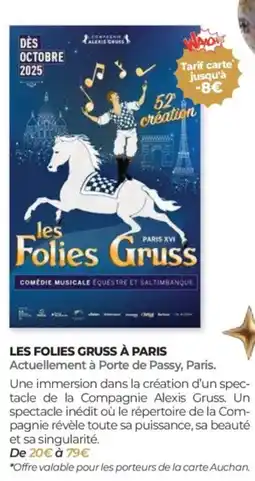 Auchan Les folies gruss à paris offre