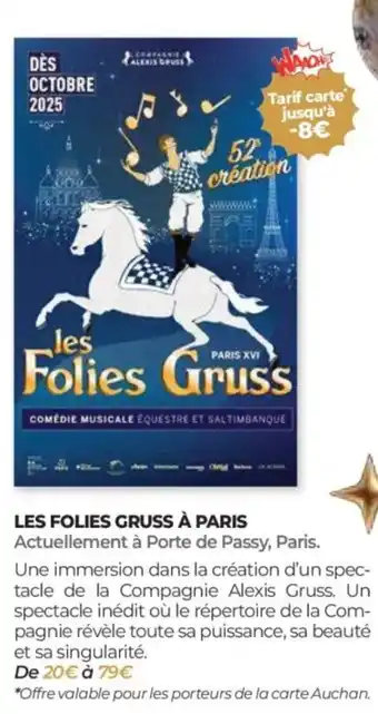 Auchan Les folies gruss à paris offre