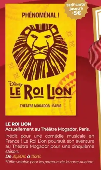 Auchan Le roi lion offre